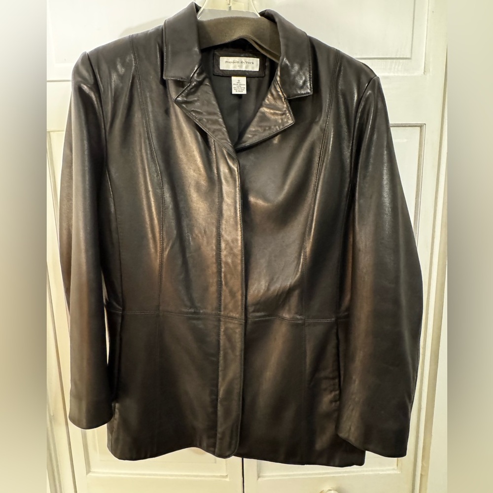 Preston & York Classic Black Leather Jacket